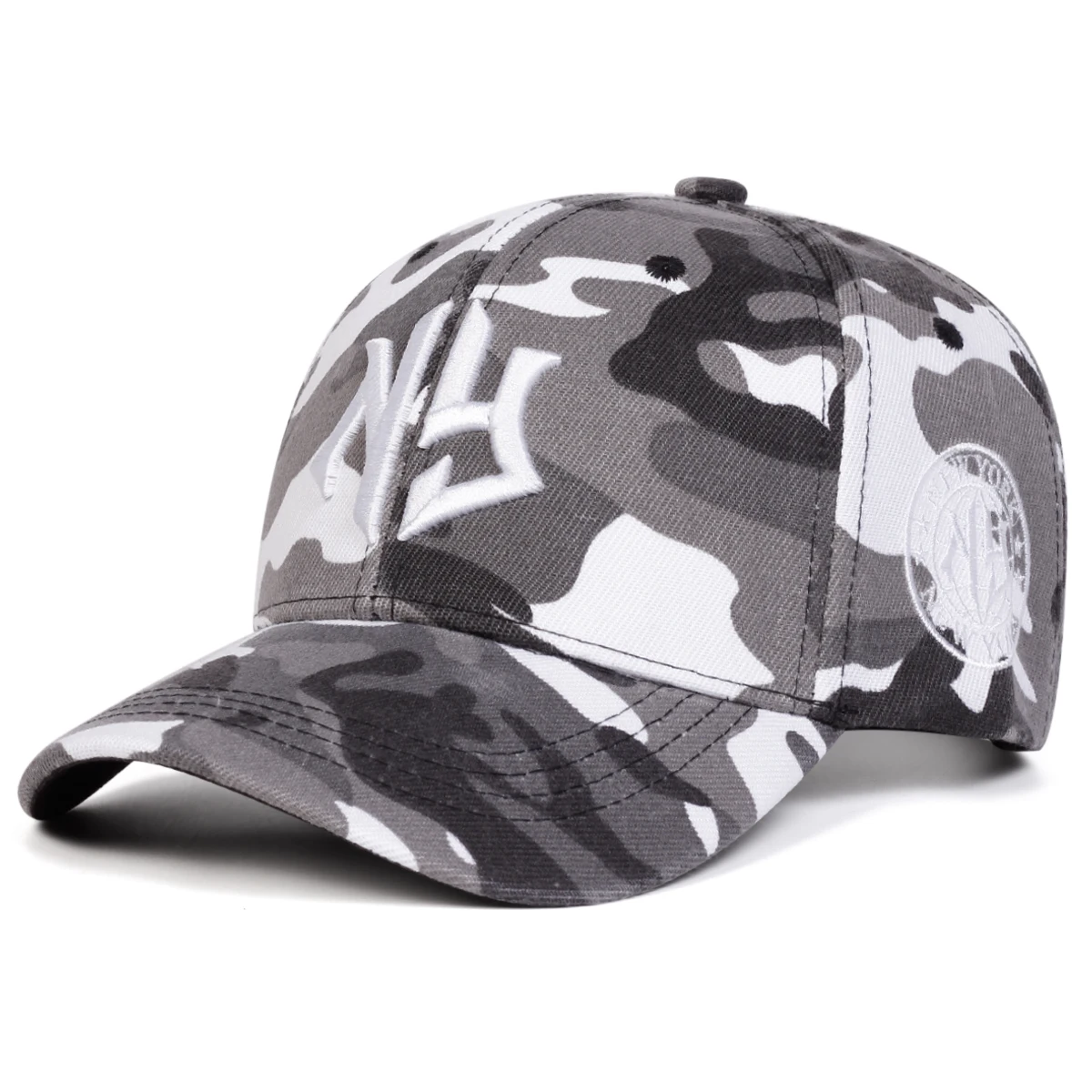 Unisex NY Brief Stickerei Camouflage Baseball Caps Frühling Herbst Outdoor Einstellbare Casual Hüte Sonnenschutz Hut Sport Kappe – Detail 5