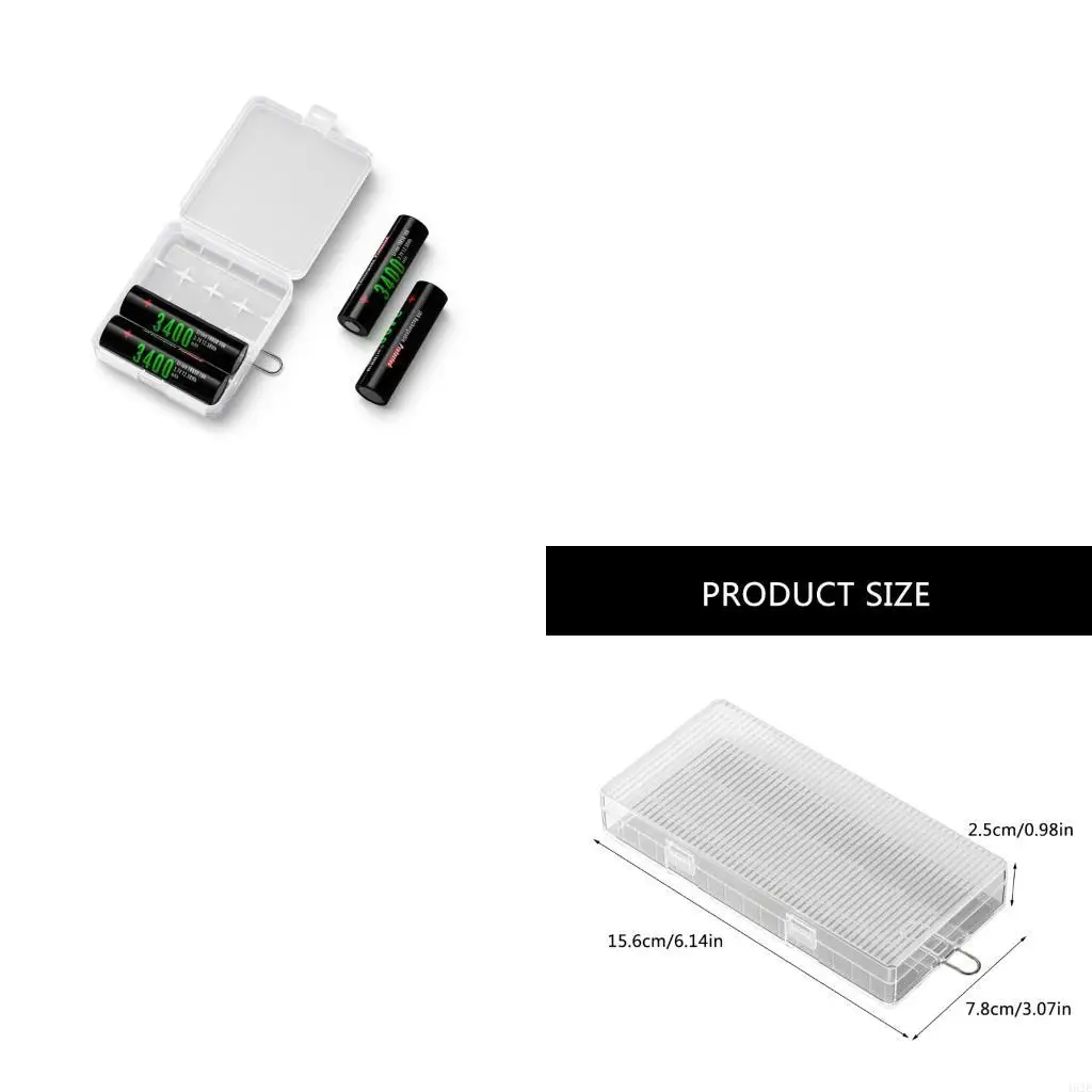 462E Portable Battery Storage Box For 18650 Batteries Lightweight Secure Closures