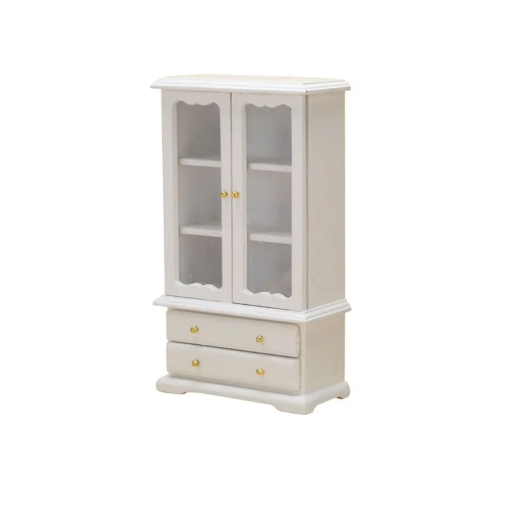 

1:12 Miniature Furniture Model DIY Wooden Pretend Play Toy Bookcase Bedroom Doll House Accessories Toddlers