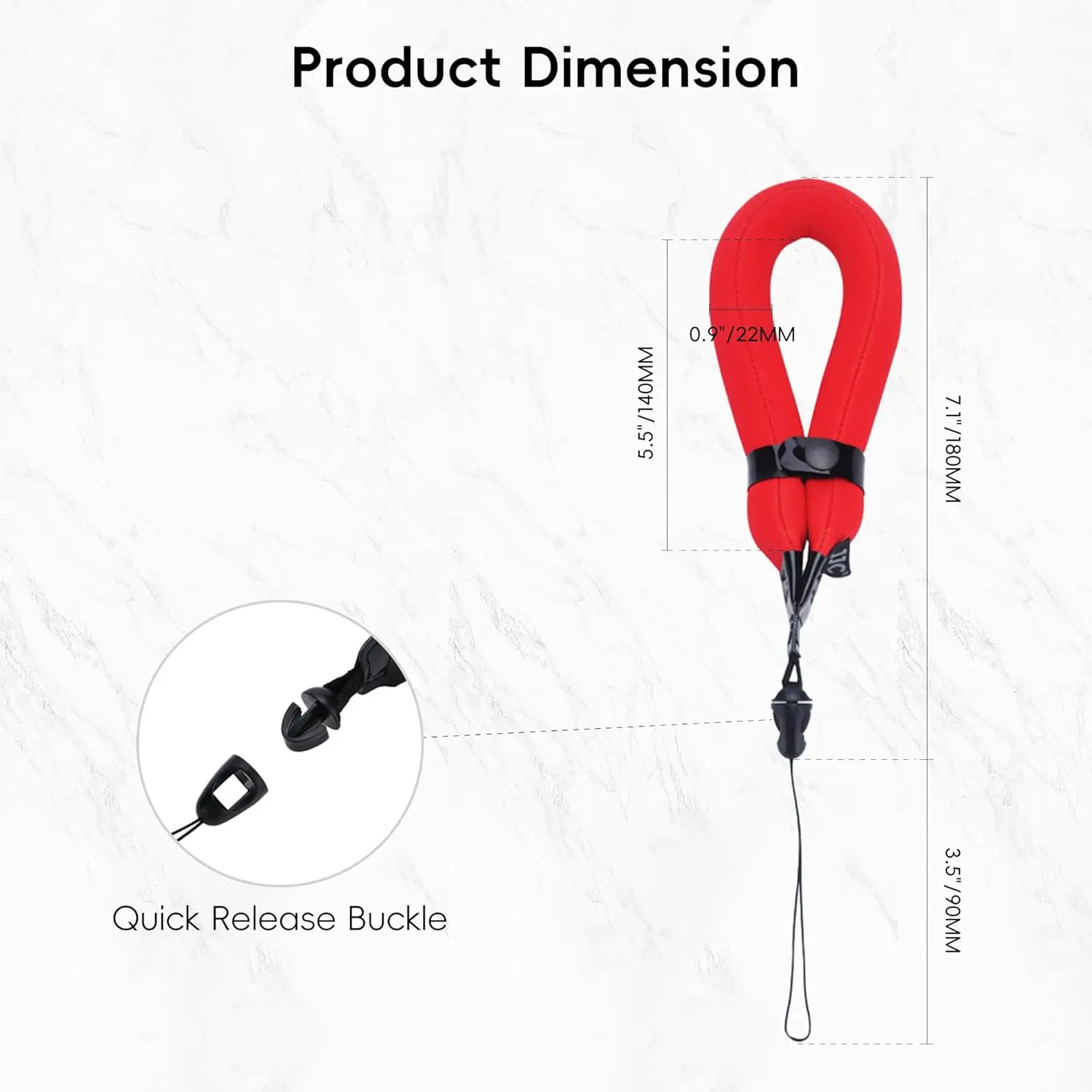 JJC Floating Strap Waterproof Camera Float Underwater Wrist Strap for Gopro Hero 10 9 8 7 6 Olympus TG-7 TG-6 TG6 TG5 TG-4