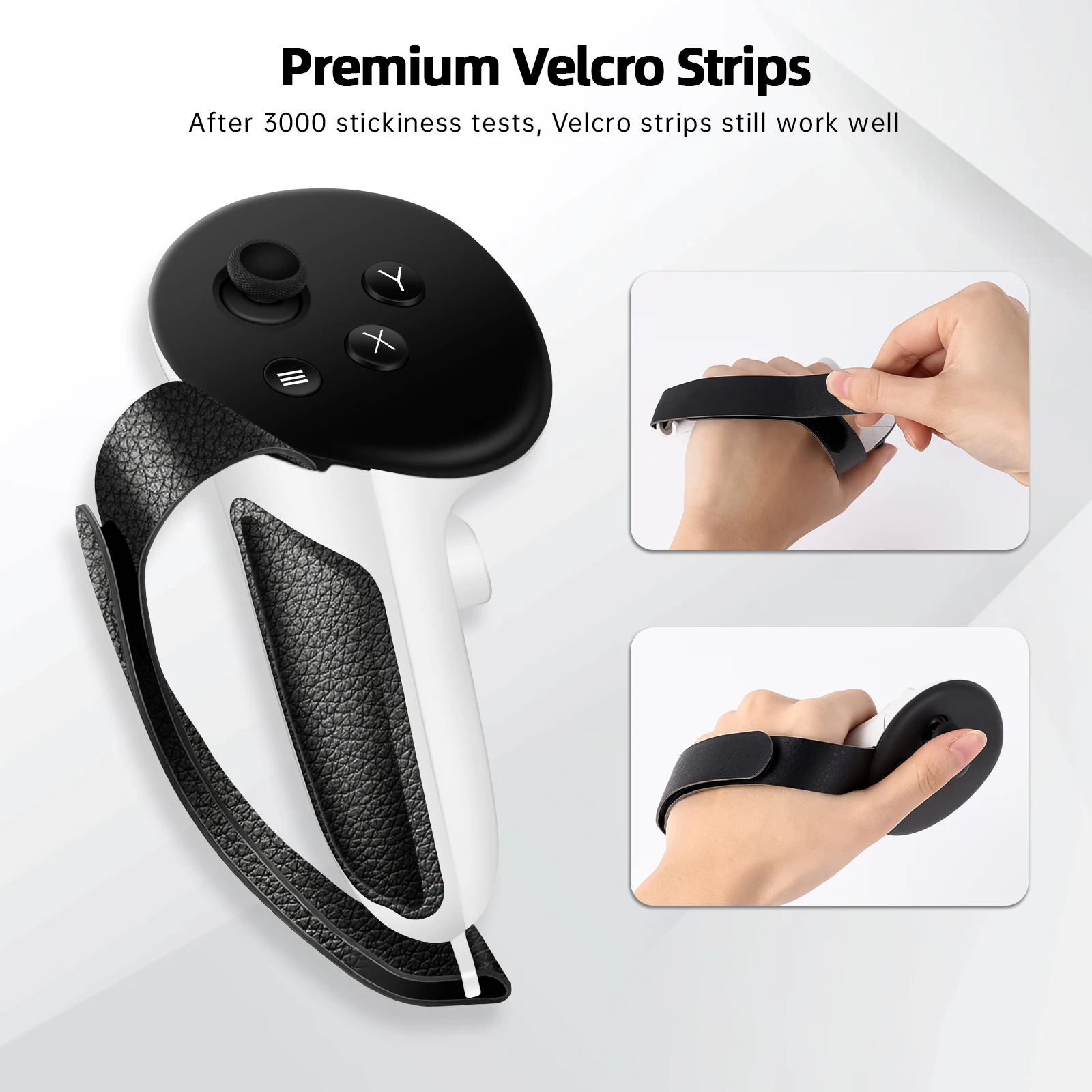 Juste de protection de poignée pour Meta Quest 3, housse de poignées de contrôleur en cuir PU, housse de poignée coordonnante, accessoires VR