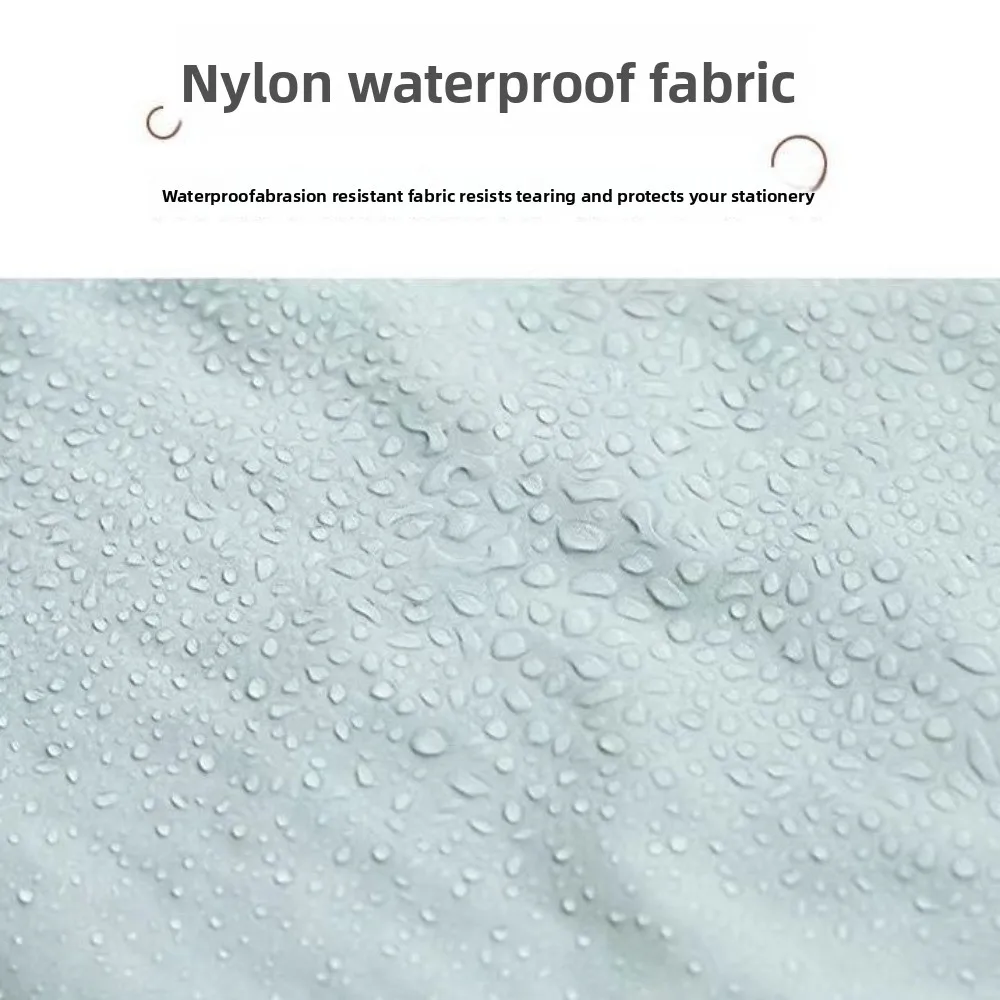 Portable Multi-functional Pencil Case Large Capacity Nylon Stationery Bag Handheld Water-resistant Storage Bag