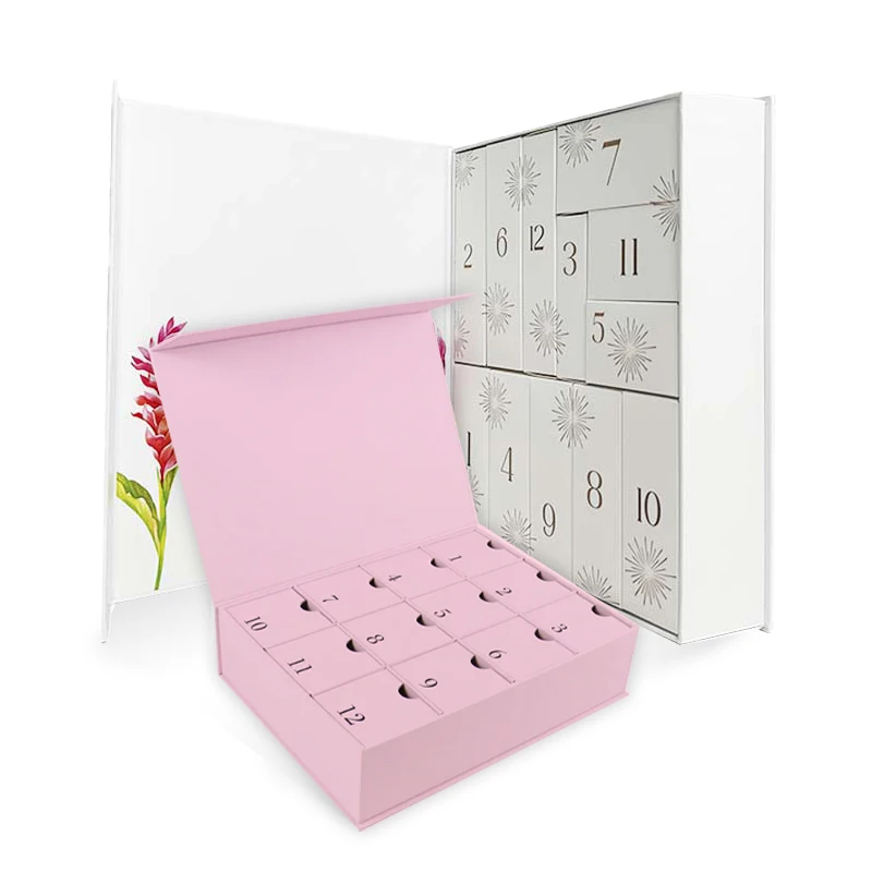 

2025customized.12 Days Toy Chocolat Advent Calendar Paper Box Custom Empty 30 Day Ramadan Makeup Advent Calendar