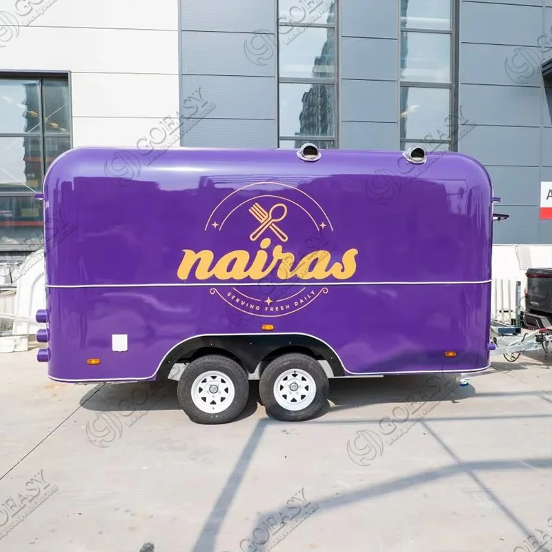 Fully Equipped Mini Food Truck for Tacos and Burgers American Standard Concession Trailer