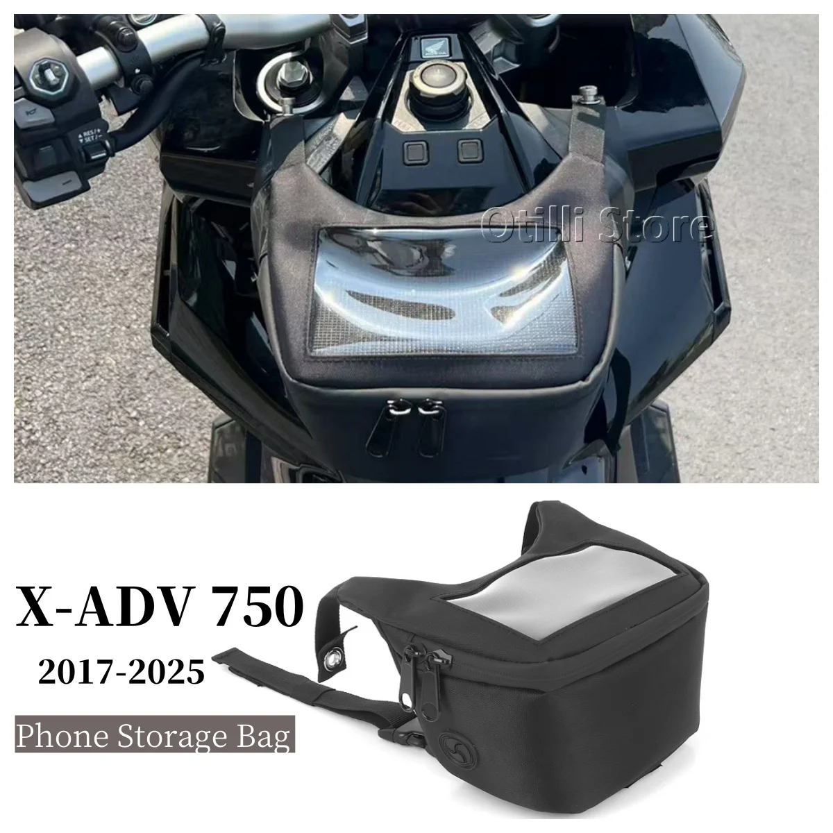 

2017-2025 Motorcycle Phone Storage Bag With Touchscreen Waterproof Front Navigation Bags For Honda X-ADV 750 X-ADV750 XADV 750