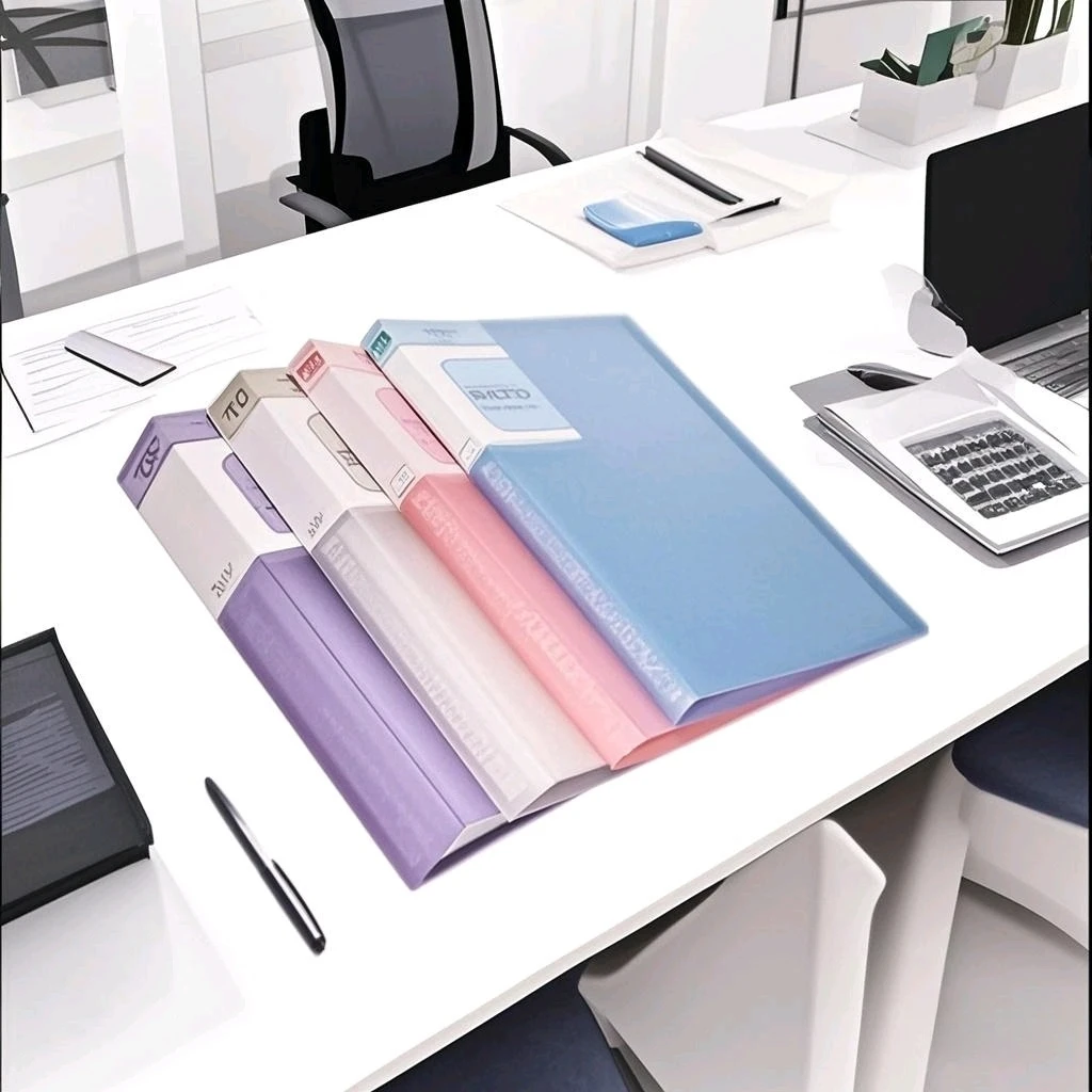 Makeasy A5 Presentation Book Display Book 30 Pockets Project Folder Fancy ColorBinder With Plastic Sleeves 30 Pocket Folder