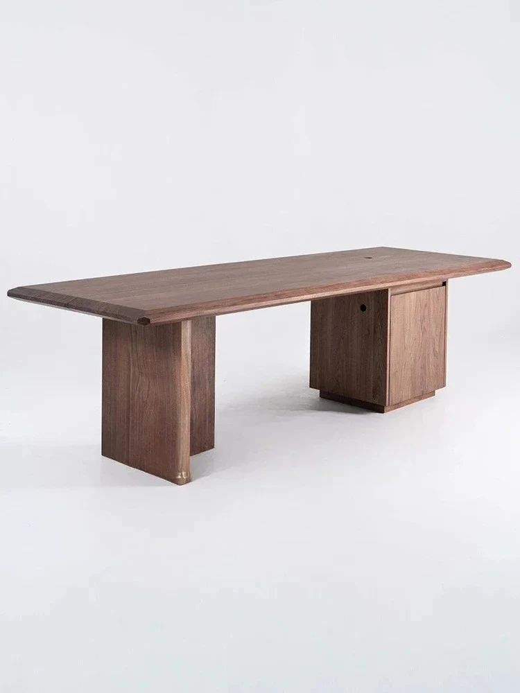 

Минималистичный прямоугольный обеденный стол TT из массива орехового дерева в стиле ваби-саби
