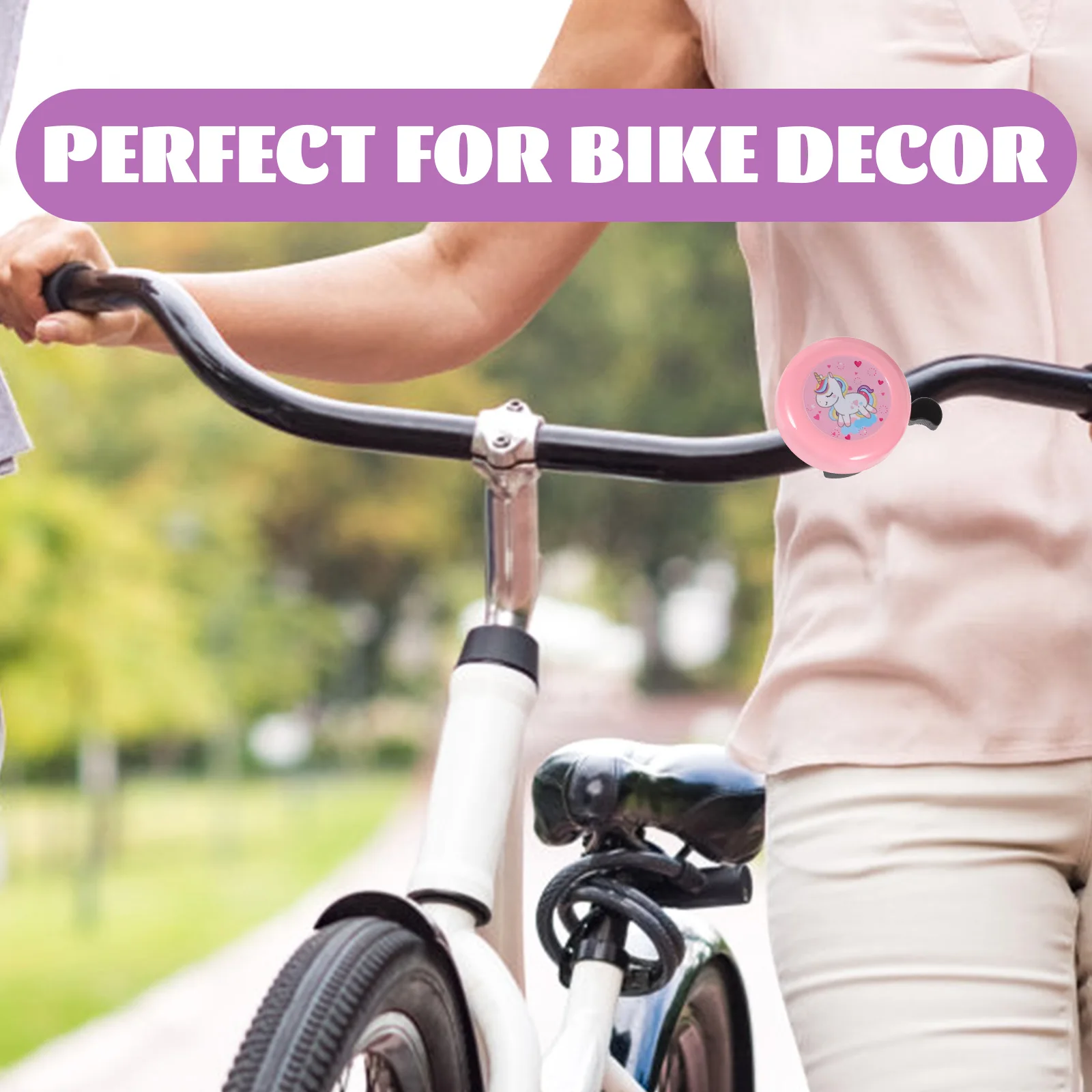 

2pcs Bicycle Bell for Kids Cute Cartoon Bike Bells Toddler Girls Loud Crisp Sound Traffic Signal Plastic Durable Safe Use