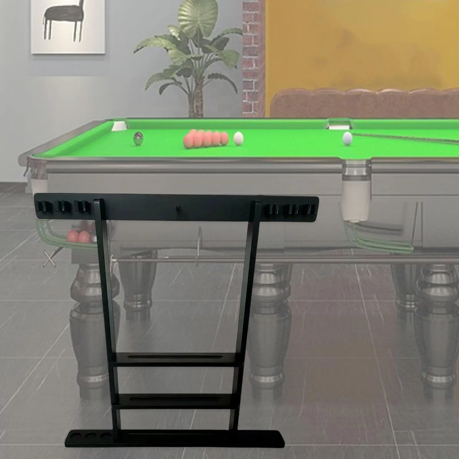 

Wall Mount Pool Stick Holder Billiard Cue Holder Pool Table Accessories Pool Cue Rack Hardwood for Man Cave Billiard Room Gym