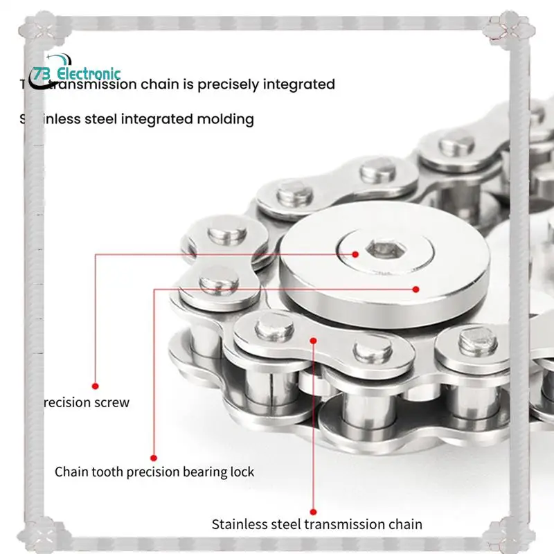 

24-Hour Delivery Sprocket Flywheel Gyro Sprocket Chain Metal Toy Gear Chain Gyro Drop Office Decompression Toy Easy To Use