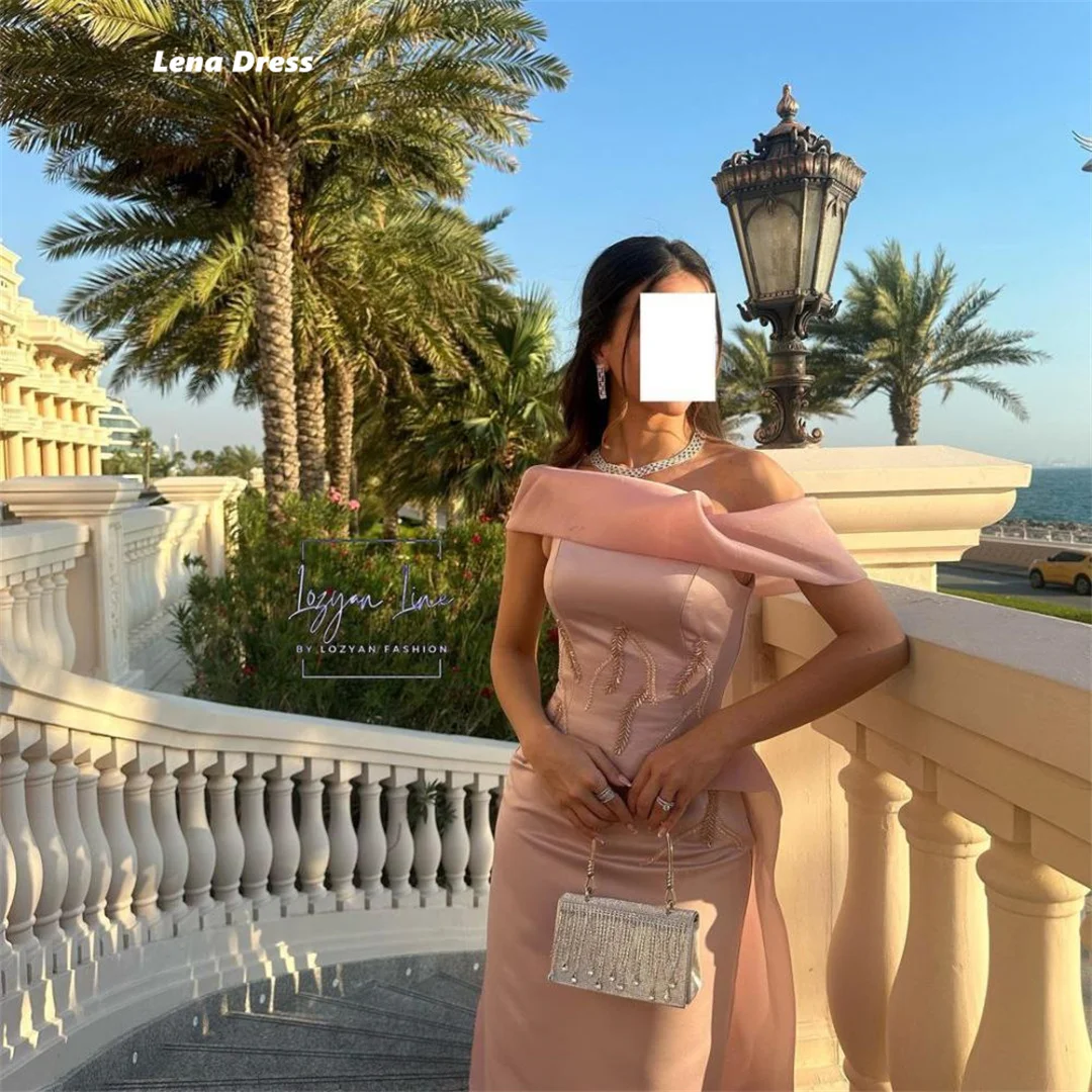 Lena Pink Prom Dresses Luxury Women's Elegant Party Dress Custom Made Long Skirt Ball Gown Robe De Cocktail Femme Evening 2025 image 4