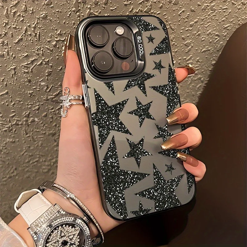 Estrela manchada galvanizada laser tpu vitalidade capa de telefone, adequado para iphone 17 air pro max iphone 16 15 14 13 12 11 xs xr x 7 8 12/13 mini plus pro max se aniversário/dia dos namorados/namorada namorado presente