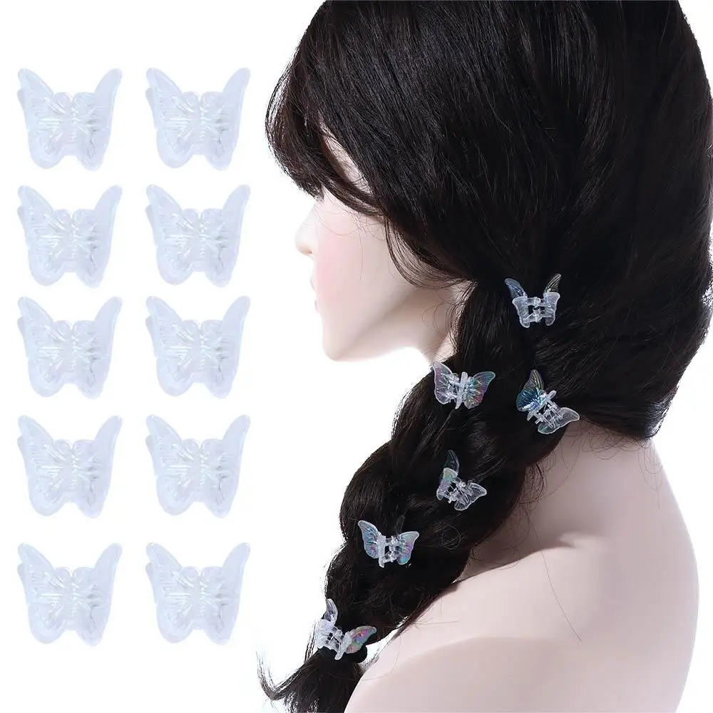 Resin Butterfly Duckbill Clip Children Transparent Hair Claw Small Side Clip Women Hair Accessories Korean Style Hair Clip