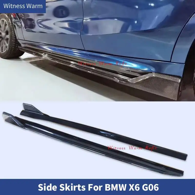 Extensions de jupe latérale en Fiber de carbone/frp, lèvre de tablier pour Bmw X6 G06 2019 2020 2021