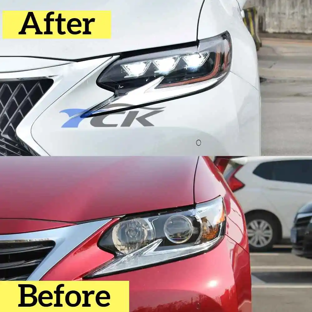 Upgrade A pair for Lexus ES 2013 2014 2015 2016 2017 Triple Beams LED Headlight Headlamp Assembly Car accessories plug and play
