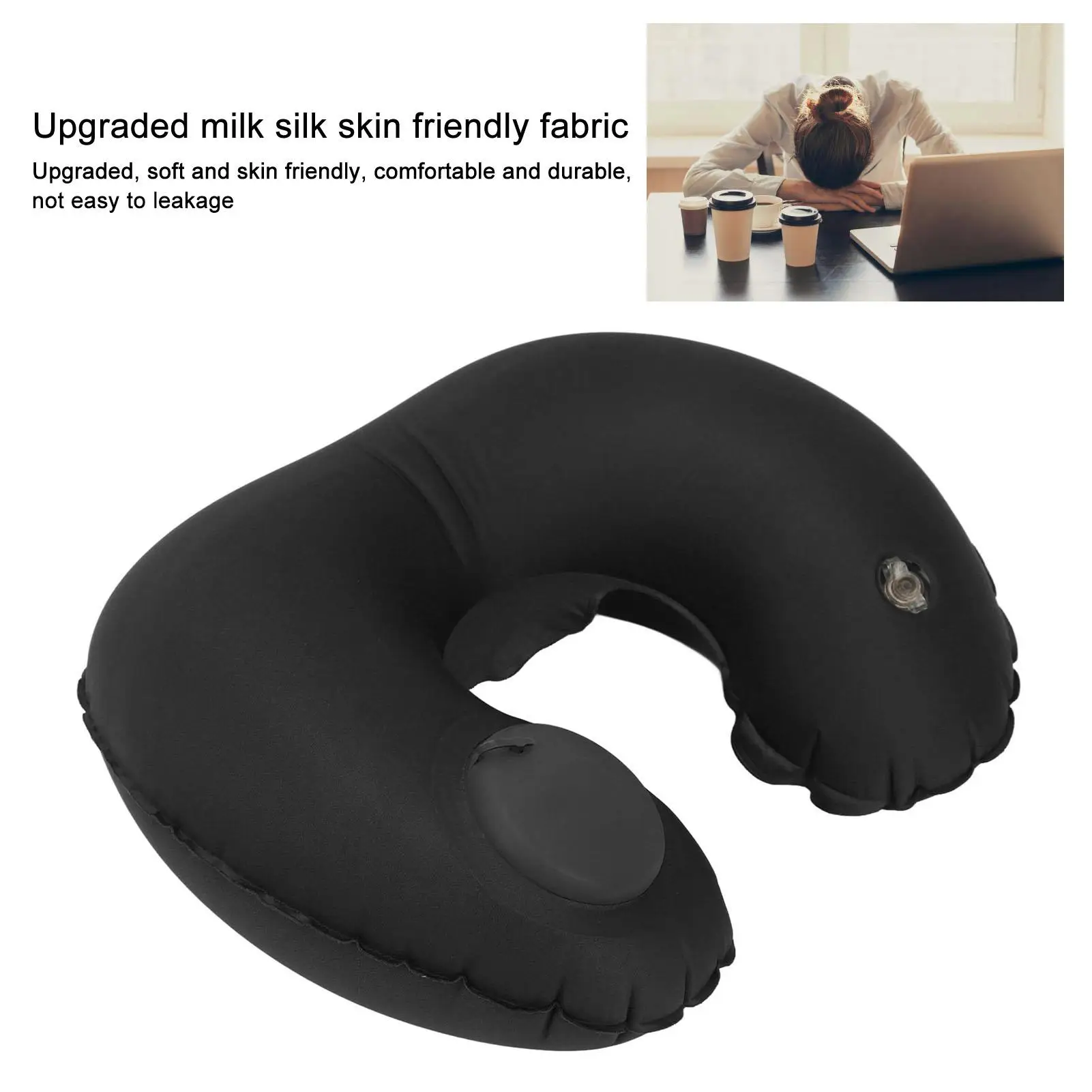 Portable Inflatable U-Shaped Neck Pillow for Travel and Camping - Outdoor Air Pillow