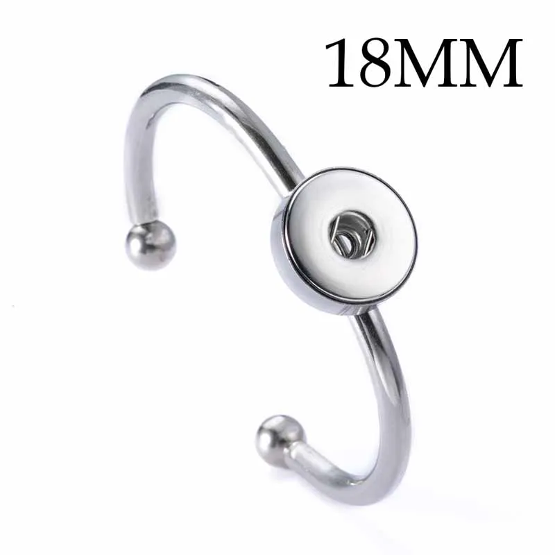 New Arrival 220 Stainless Steel Bracelet Bangle For Women Gift 12mm 18mm Snap Button Charm Interchangeable DIY Jewelry