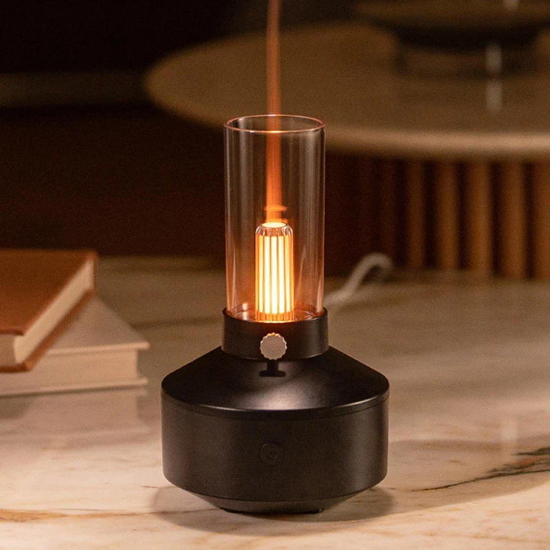 Światło Retro dyfuzor niezbędny żarnikowa lampka nocna LED 150Ml nawilżacz powietrza pracuje 5-8 godzin w domu