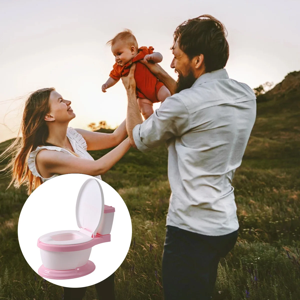 

Children Potty Seat Thick Stable Plastic Toddler Training Toilet Portable Kids Potty Seat Anti Splash Detachable Bedpan Easy