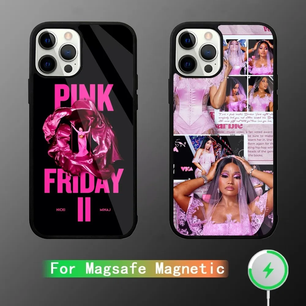 N-Nicki Minaj Pink Friday 2  Phone Case For iPhone 15,14,13,12,11,Plus,Pro,Max Mini Magsafe Magnetic Wireless Charging