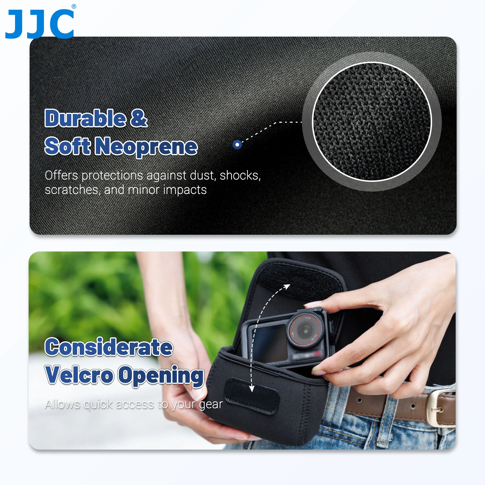 Сверхлегкий неопреновый чехол JJC для DJI Osmo Action 5 Pro 4 3 Insta360 GO Ultra Ace Pro Grop 13 12 11 10 9 8 Travel Stora
