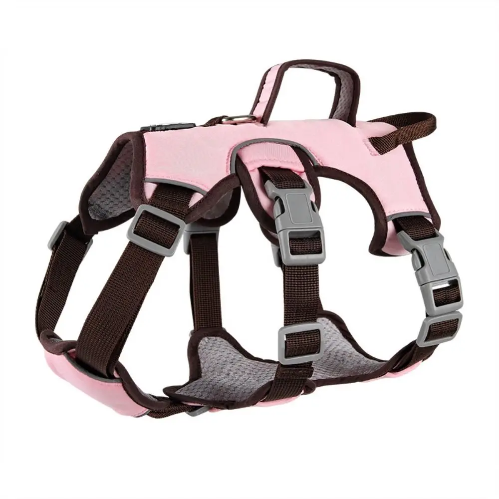 

Adjustable Reflective Puppy Chest Strap Oxford Nylon Dog Harness Vest with Handle Breathable Dog Safety Lead Strap Outdoor