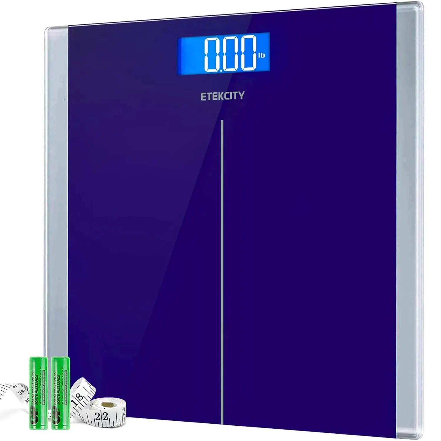 

Digital Bathroom Scale, 400 lbs Capacity, Blue, High Precision with Large LCD Display