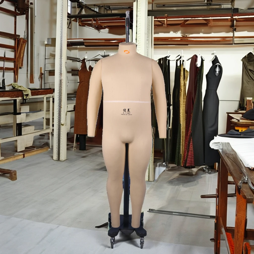 20-Year Professional Customization Plus-Size Men's Clothing Draping Fiberglass Full-Body Canvas Covered Mannequin