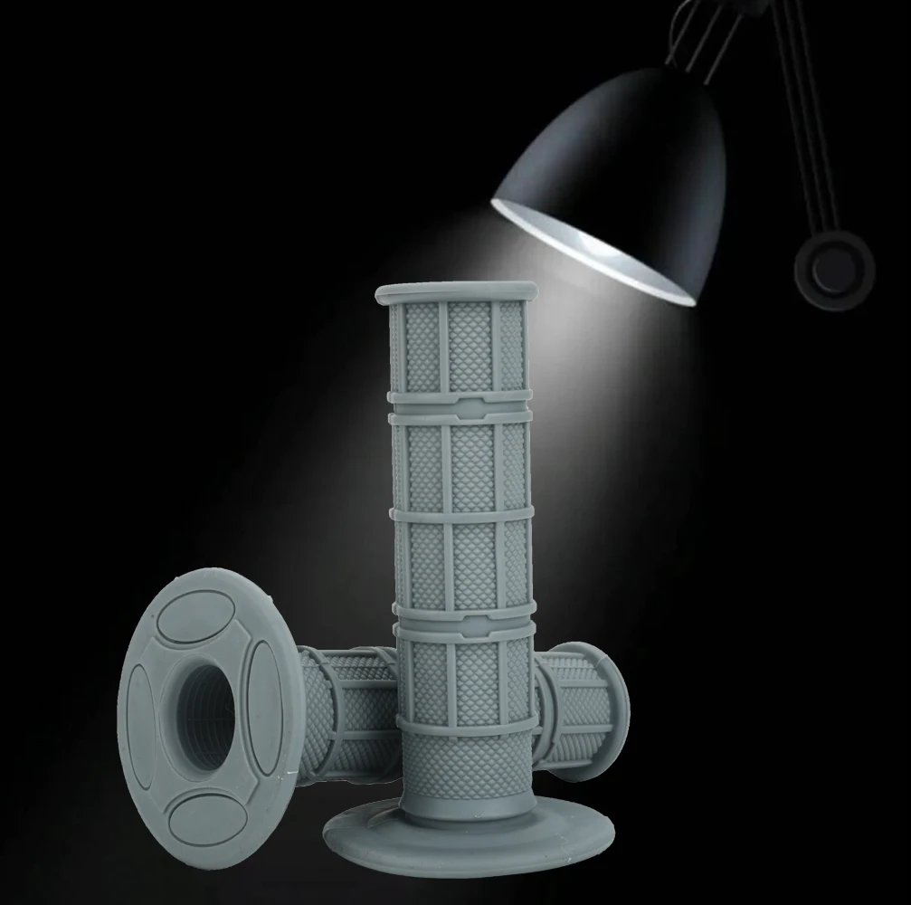 Full Waffle Rubber Handlebar Grips for MX, ATV, Dirt Bike