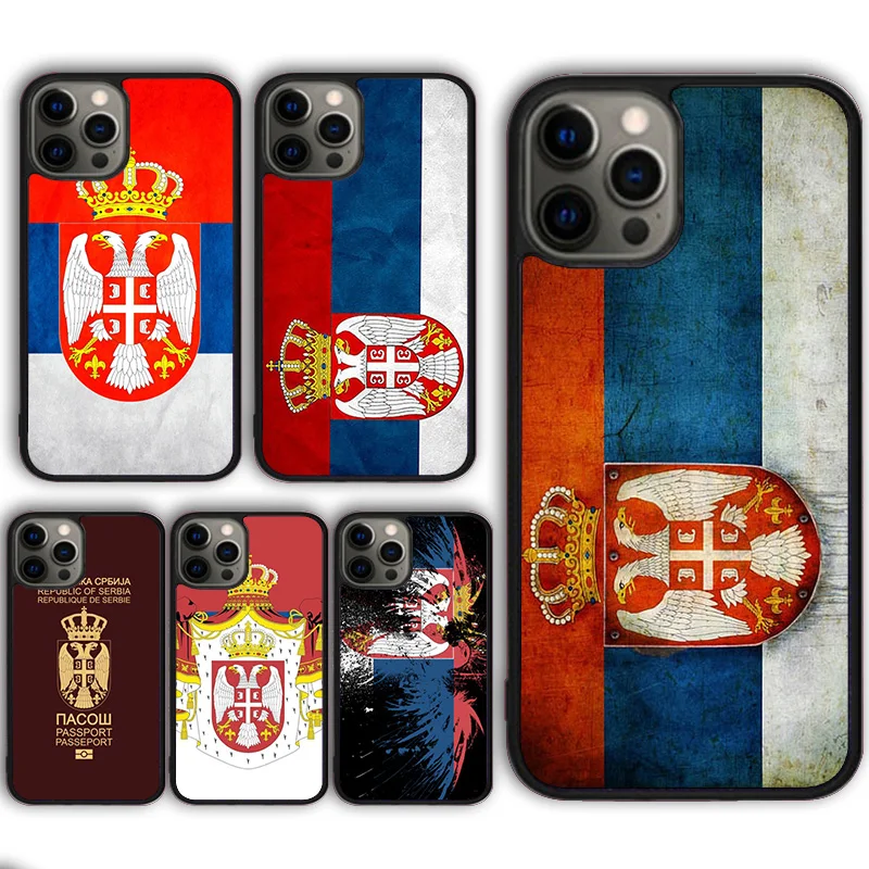Funda iPhone con Bandera Serbia – Air 14 15 16 Plus Pro Max - imagen 2