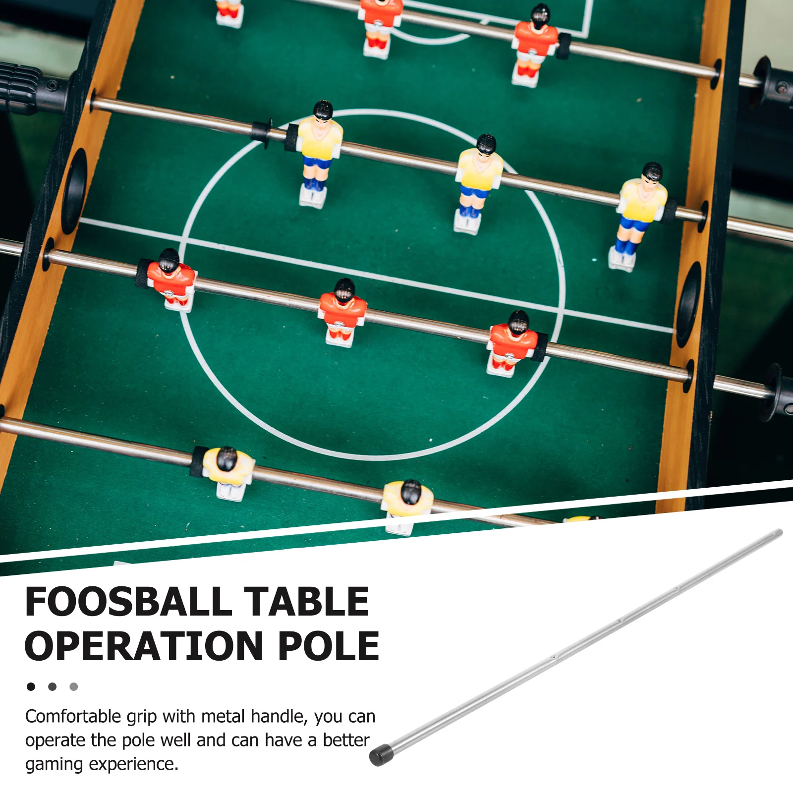 ตาราง Foosball อุปกรณ์เสริม 6 มม.เส้นผ่านศูนย์กลาง 38 5 ซม.แท่งเหล็กสําหรับ 0 48 M โต๊ะฟุตบอลเครื่องอะไหล่โลหะ