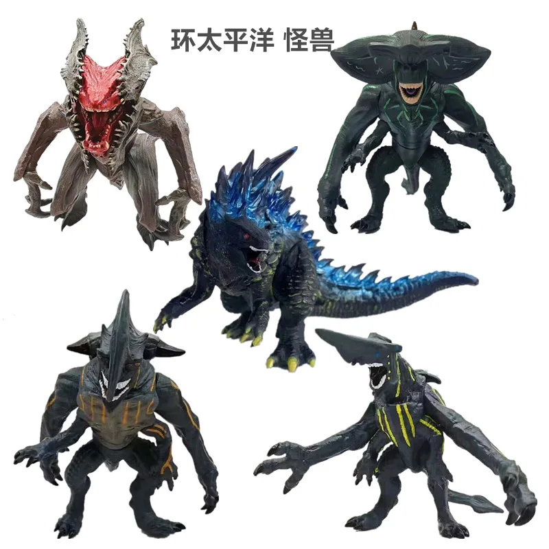 6 types Pacific Rim Figure Monsters Scunner Leathback Mega Kaiju Trespasser Knifehead Figurine Model Christmas Gift