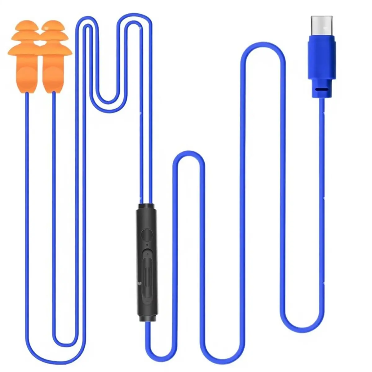 AA05 Work Earbuds,USB Type C Wired Headphones with in-Line Control and Mic,Noise Reduction for Work Construction, Lawn Mowing