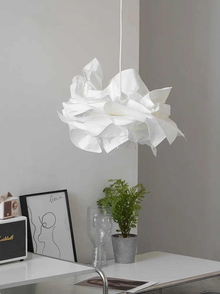 Nordic cloud bedroom lamp, paper art pendant lamp, personalized and creative DIY origami restaurant, cotton candy lamp