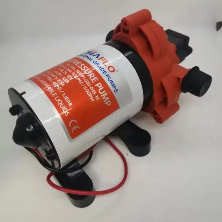 

SEAFLO 33 серия 11,3 л/мин, 45 фунтов на квадратный дюйм, 24 В SFDP2-030-045-33, мембранный электрический насос высокого давления для пресной воды для морского автофургона