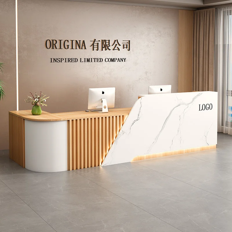 Company Moderne Empfangstheken, Schönheitssalon, Luxus-Organizer, Hotel-Design, Empfangstheken, Präsentation von Mostrador, kommerzielle Möbel