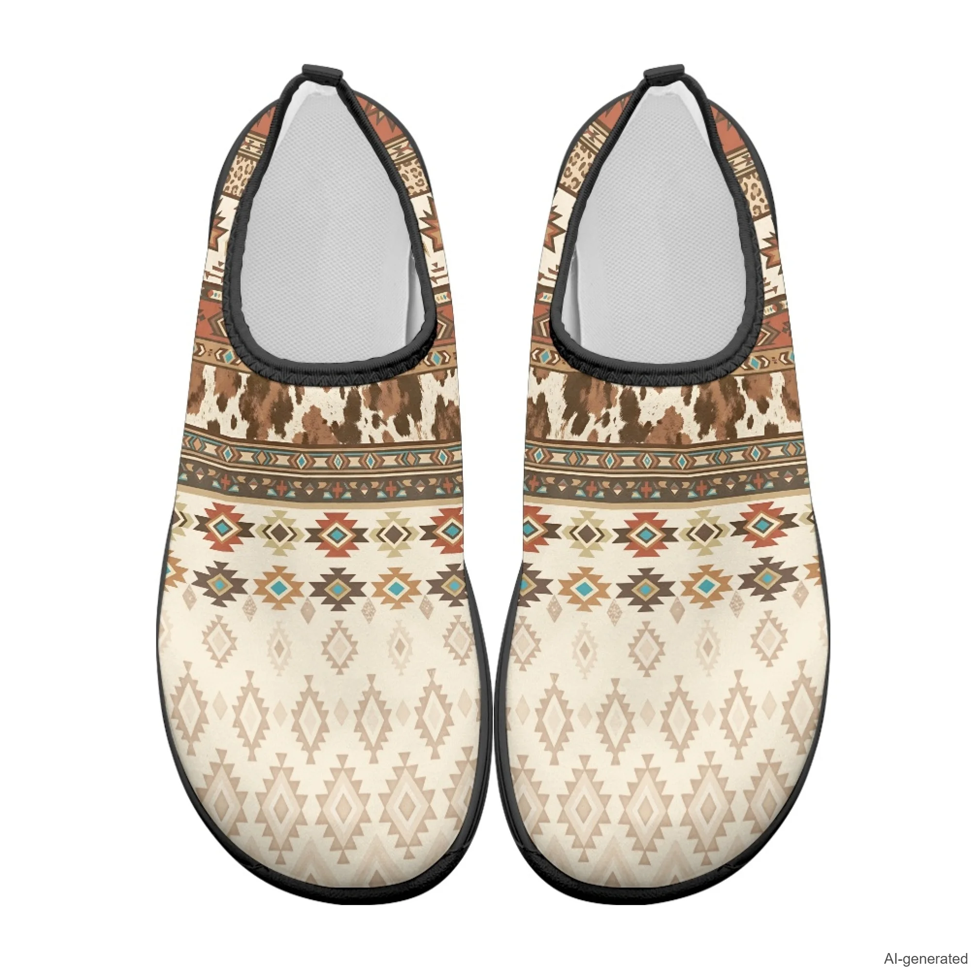 XIXIRIMIDO Aztec Style Breathable Workout Gym Shoes Zero Drop Shoes for Men Comfortable Zero Drop Walking Sneakers