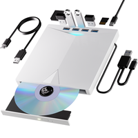 7-in-1 External DVD RW Optical Drive CD Burner Reader Player USB 3.0 Type-c optical drive external PC laptop desktop