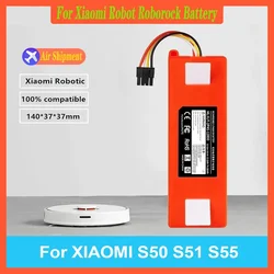 Original 14.4V 6500mAh Robotic Vacuum Cleaner Replacement Battery For Xiaomi Roborock S55 S60 S65 S50 S51 S5 MAX S6 Parts