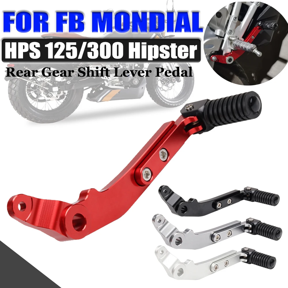 Motorcycle Rear Foot Brake Pedal Lever Pegs Protector Adapter Rod For FB Mondial HPS 125 300 Hipster HPS125 HPS300 Accessories