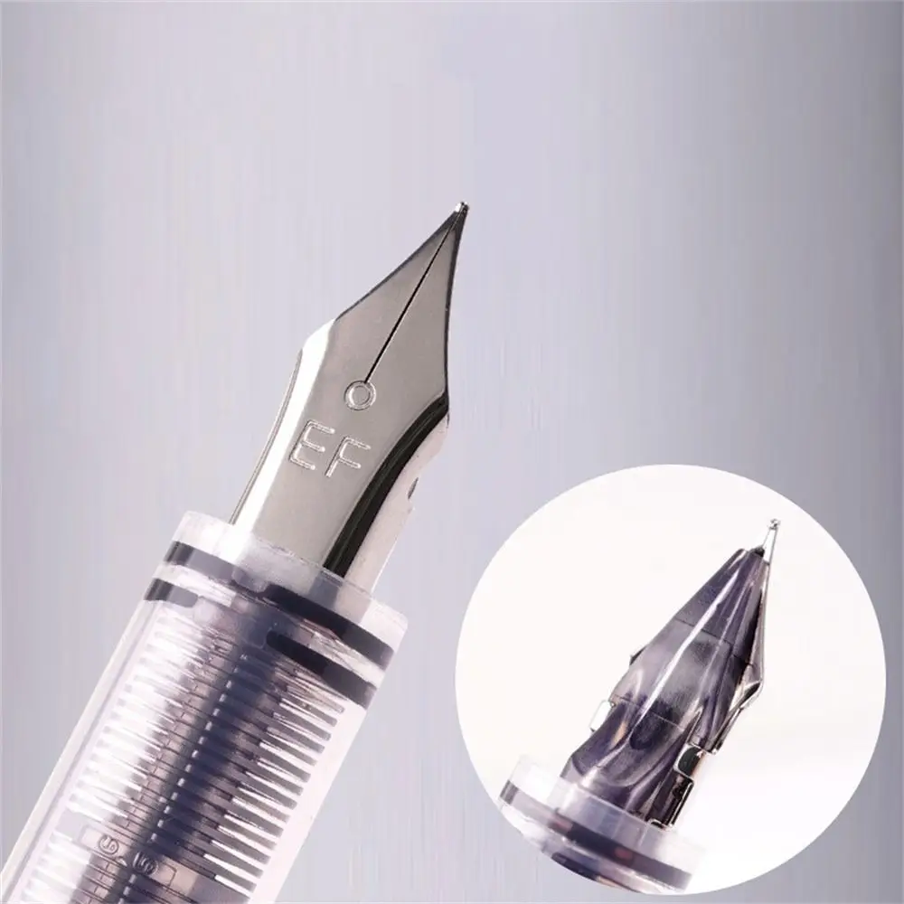 

Large Capacity Fountain Pen EF Nib Quick-Drying Writing Ink Pens Stationery 8 Colors Straight Liquid Pen Office Accessories