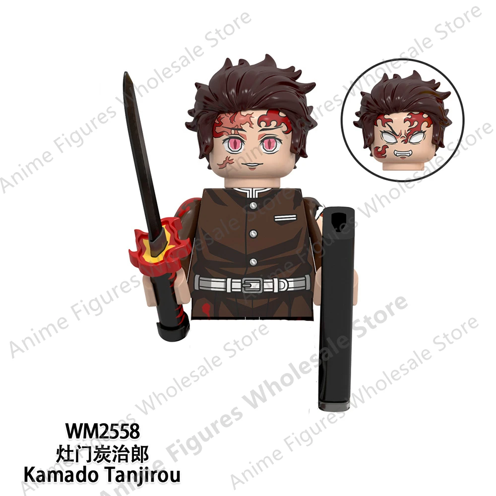New Anime Demon Slayer Kamado Tanjirou Hantengu Kaigaku Bricks Mini Action Figures assemble Toys Dolls kids Gifts WM6138 WM6163