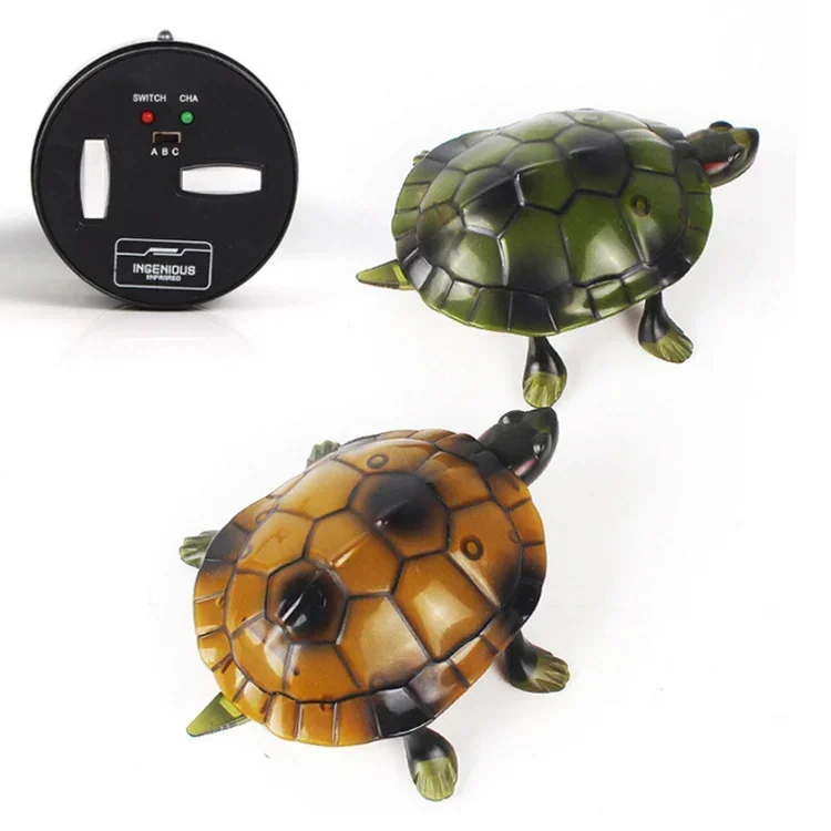 Jouet de simulation électronique RC pour animaux de compagnie, jouet de farce, modèle de robot tortue, son et lumière, télécommande intelligente, drôle, cadeau pour enfants