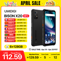 UMIDIGI BISON X20 Rugged smartphone IP68 &IP69K MTK Helio P60 Octa-Core 6+6GB 128GB 6.53\