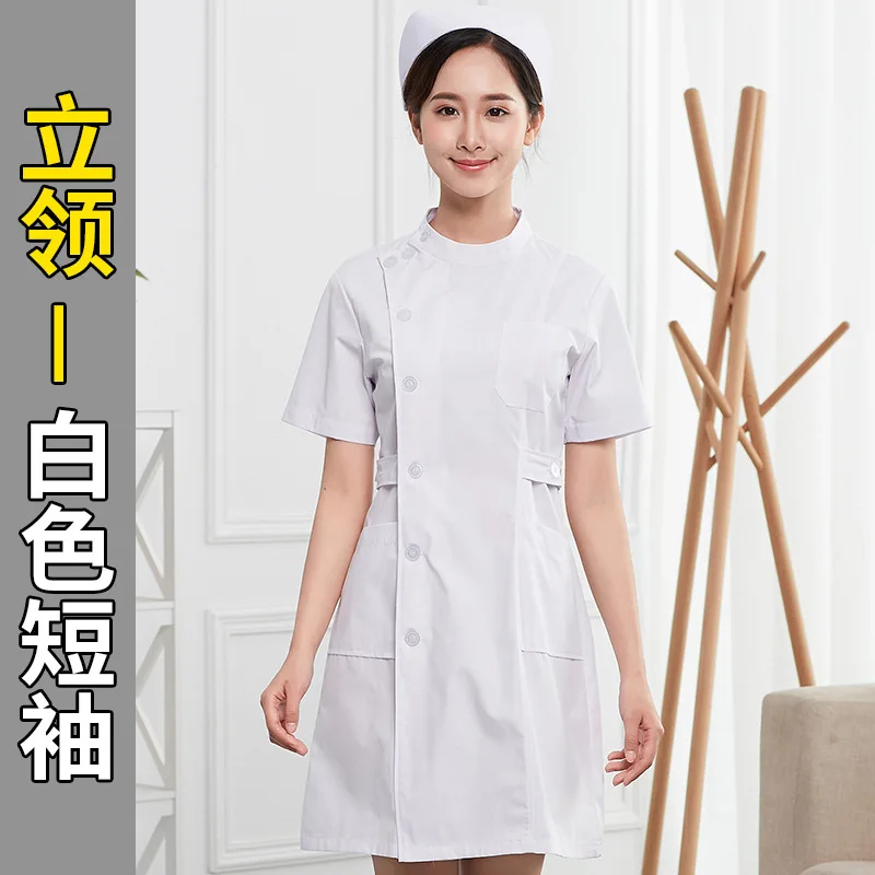 ナース制服女性の長袖ブルー薬局半袖白衣美容院ピンク女性の大きいサイズのスーツ作業服