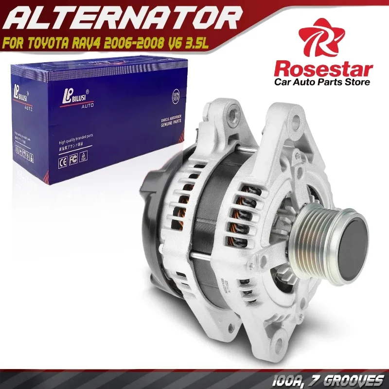 

Alternator for Toyota RAV4 2006-2008 V6 3.5L 100A 12V CW 7-Groove Clutch Pulley 9664219-208, 27060-31091, 90-29-5635