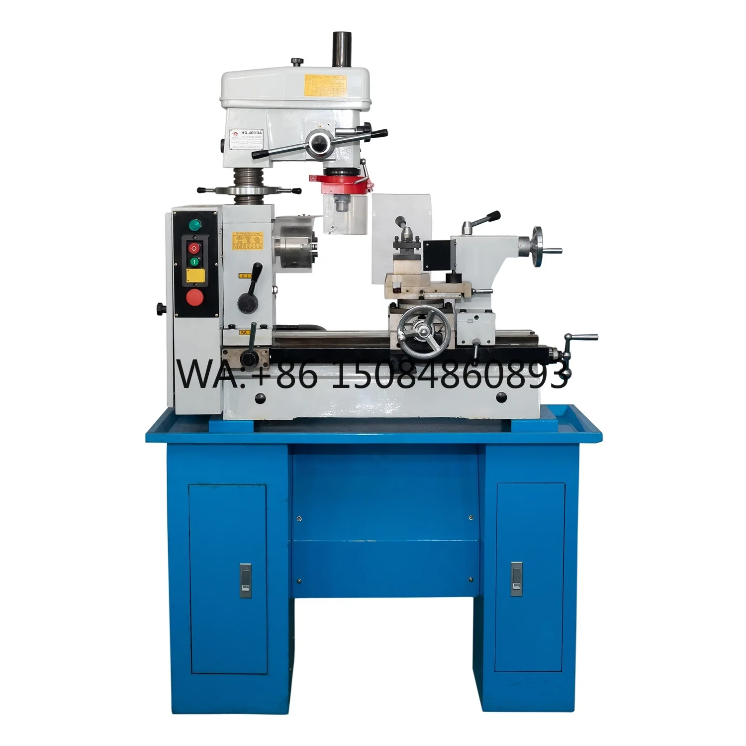 Metal Cutting  Tool High Precision Mini 3 in 1 Lathe Mill Drill HQ400/3A Drilling Milling Function
