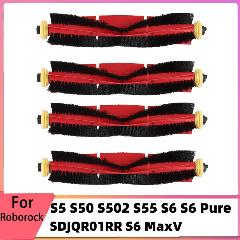 Main Brush for Roborock S5 S50 S502 S55 S6 S6 Pure E4 E2, E3,E5 E20 E25 E35 S50 S65 1S SDJQR01RR Vacuum Cleaner Accessories