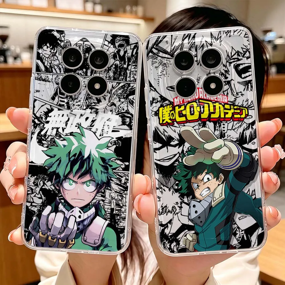 My Hero Academia For Xiaomi POCO X7 X6 X5 F7 F6 F5 F4 M8 M6 C85 C71 Pro Protective Transparent Phone Case Cover