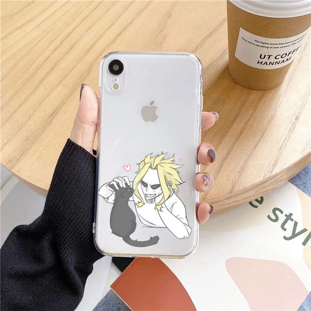 My Hero Academia All Might Phone Case For Iphone 15 11 13 14 Pro Max 7 8 Plus X Xr Xs Max Se2020 12mini Transparent Cover